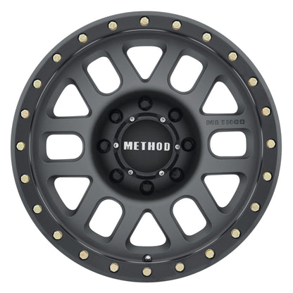 Method Race Wheels MR309 Grid Titanium Wheels with Matte Black Lip MR30978580800