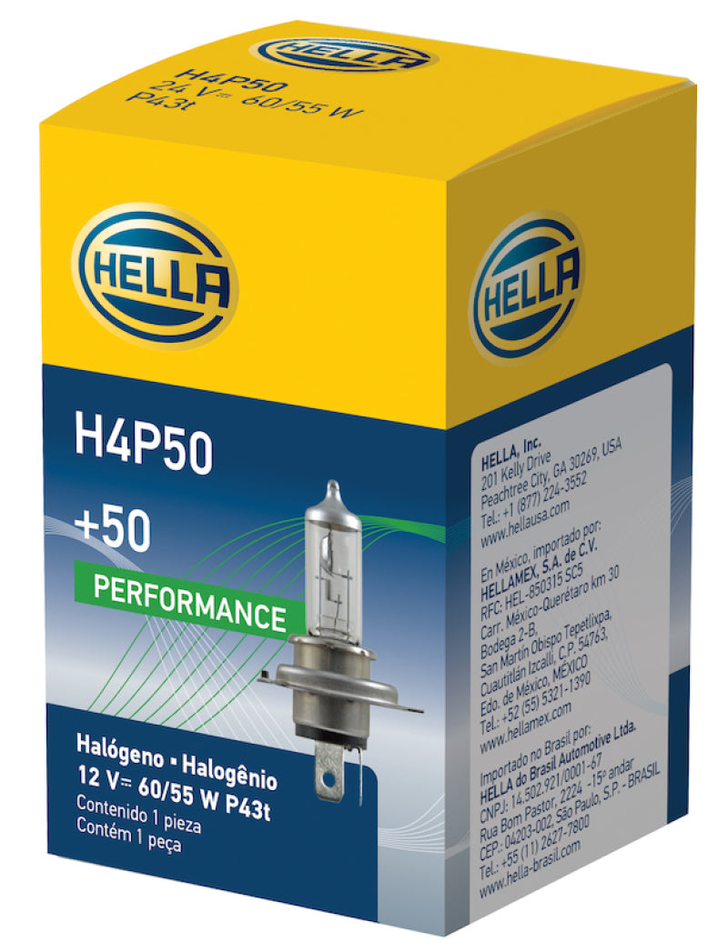 Hella Bulb H4 12V 60/55W P43t T4.625 +50 H4P50