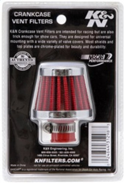 K&N 2in Base OD x .375in Flange ID x 1.75in H Rubber Base Crankcase Vent Filter 62-1600RD