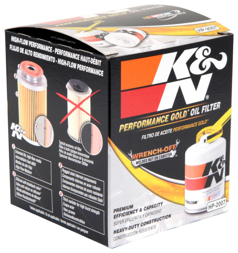 K&N Oil Filter OIL FILTER; AUTOMOTIVE HP-2007