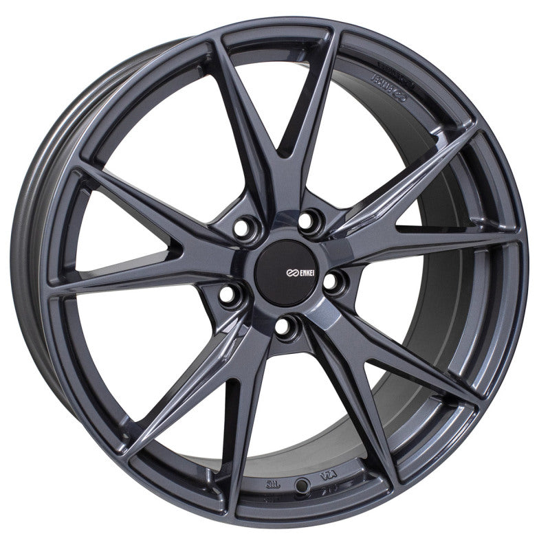 Enkei Phoenix 18x8 45mm Offset 5x112 72.6mm Bore Blue Gunmetal Wheel 523-880-4445BGM