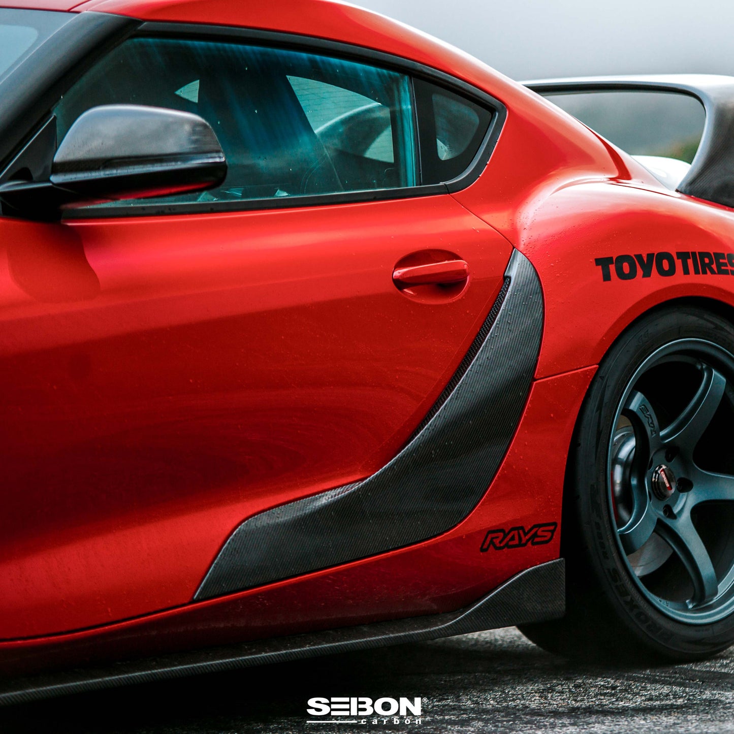 Seibon 2020 Toyota GR Supra OEM-Style Carbon Fiber Door Garnish DG20TYSUP-OE