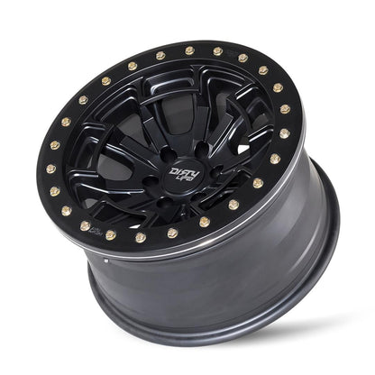Dirty Life Wheels 9303 DT-1 Dual-Tek Series Matte Black Wheel with Simulated Beadlock Ring 9303-7973MB38