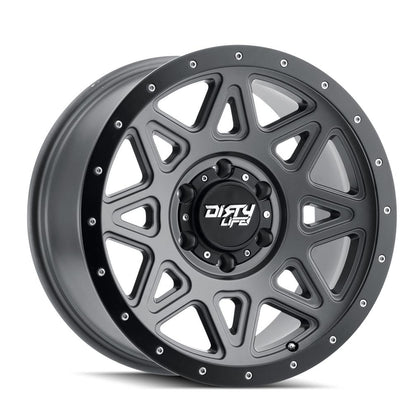 Dirty Life Wheels 9305 Theory Series Matte Gunmetal Wheels 9305-8973MGT