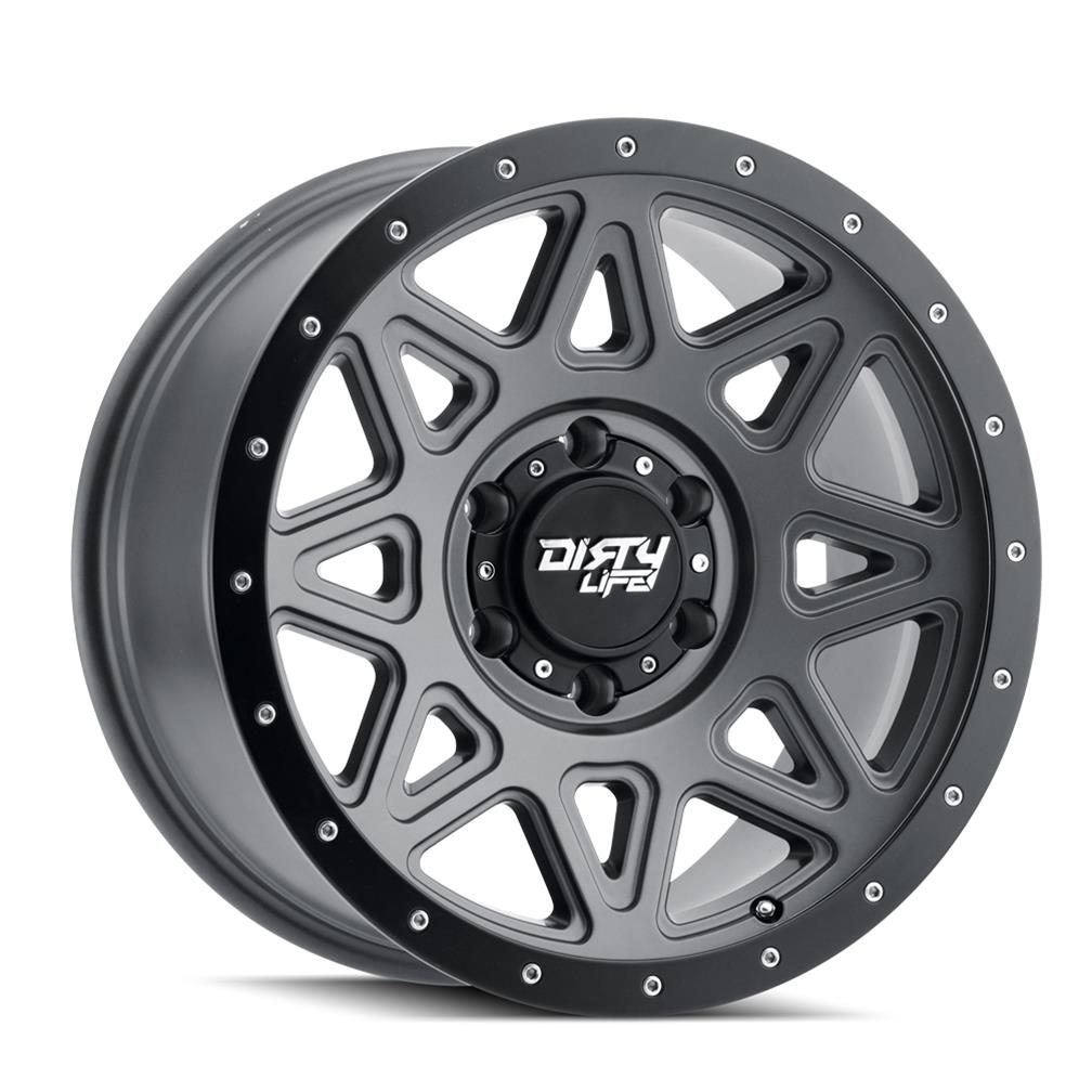 Dirty Life Wheels 9305 Theory Series Matte Gunmetal Wheels 9305-8936MGT