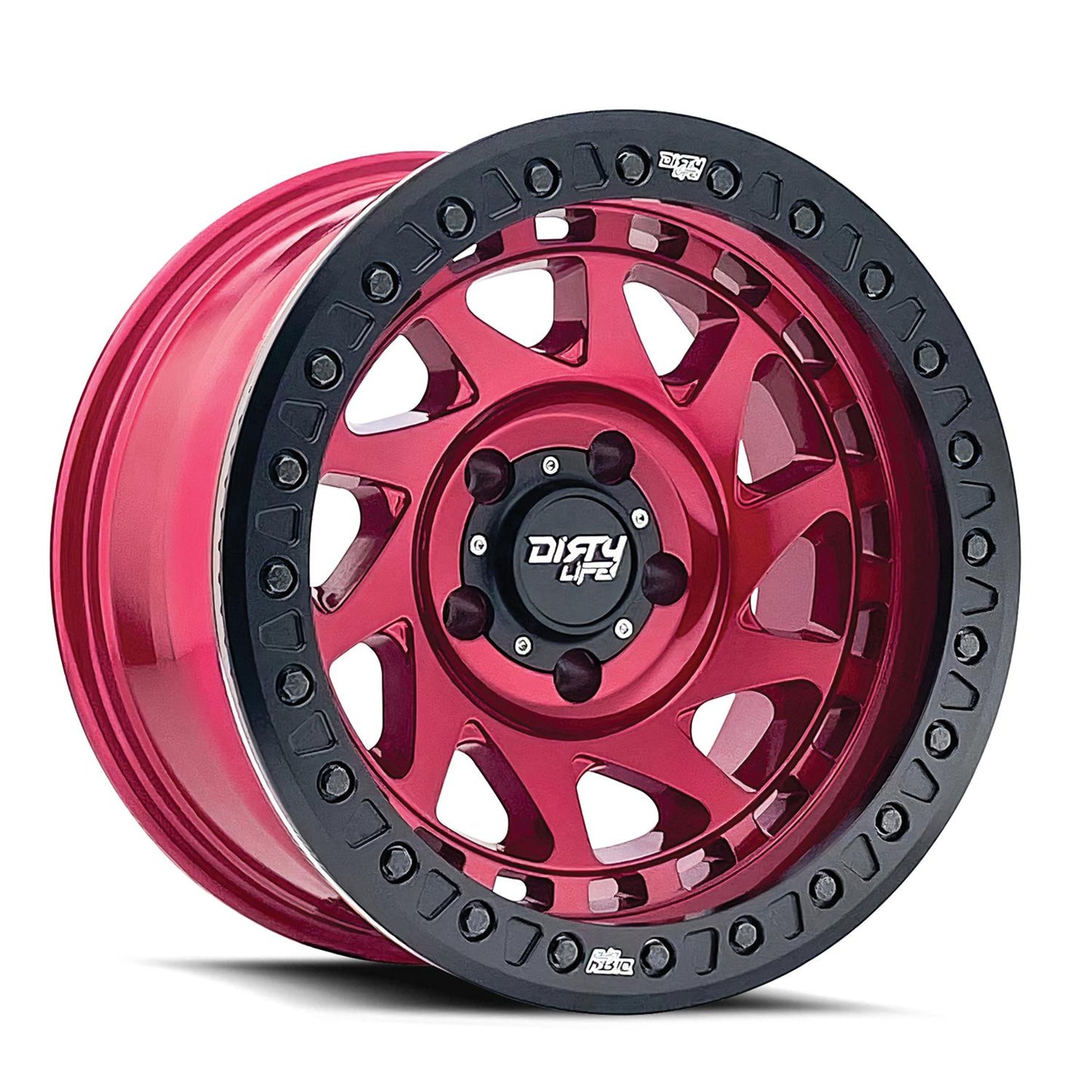 Dirty Life Wheels 9313 Enigma Race Series Crimson Candy Red Wheels 9313-7936R12