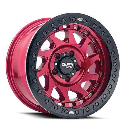 Dirty Life Wheels 9313 Enigma Race Series Crimson Candy Red Wheels 9313-7936R38