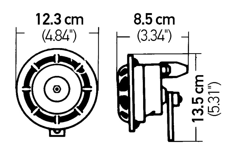 Hella Supertone Horn Set 24V 84w Black 003399101