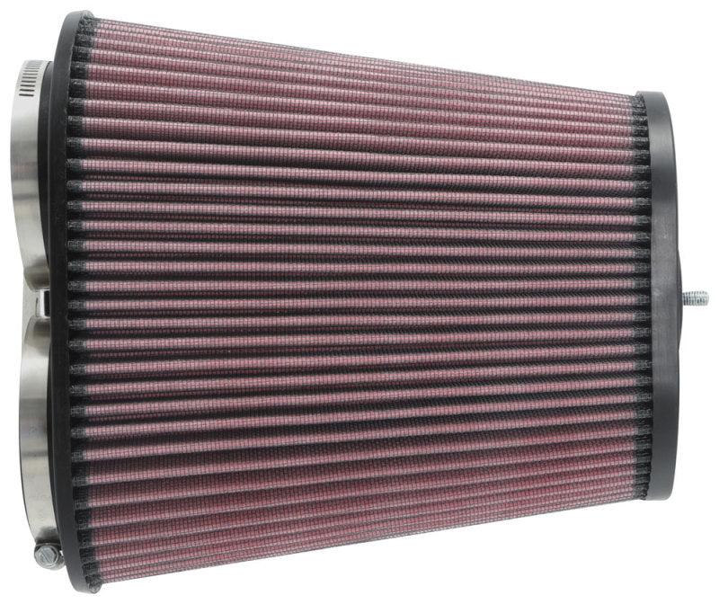 K&N Universal Clamp-On Air Filter 3-1/8in Dual FLG  8-7/8in X 5-3/16 B 6-1/4in X 4IN T, 9inH W/STUD RU-1012