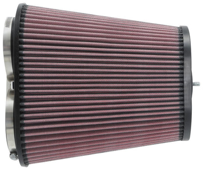 K&N Universal Clamp-On Air Filter 3-1/8in Dual FLG  8-7/8in X 5-3/16 B 6-1/4in X 4IN T, 9inH W/STUD RU-1012