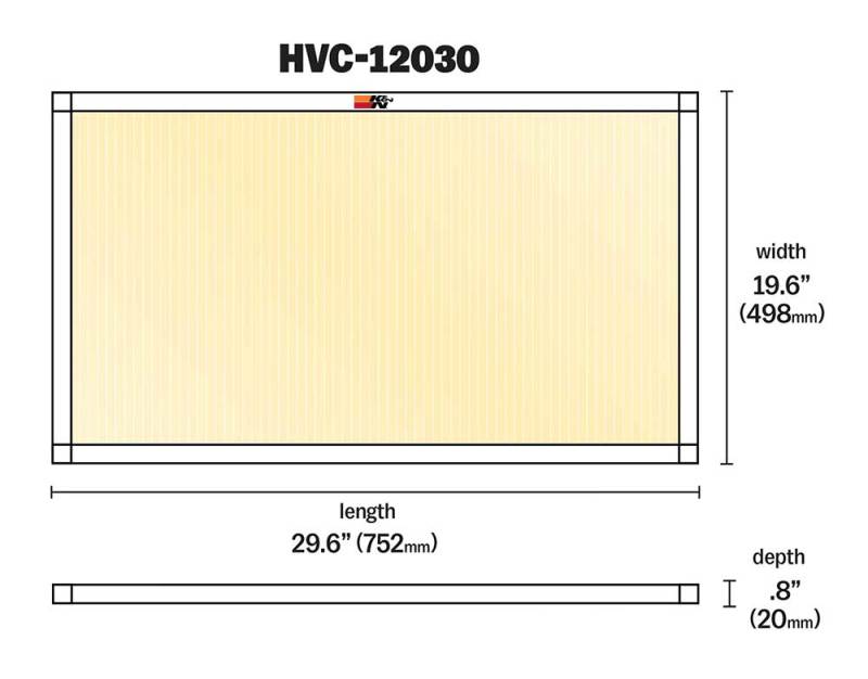 K&N HVAC Filter - 20 x 30 x 1 HVC-12030