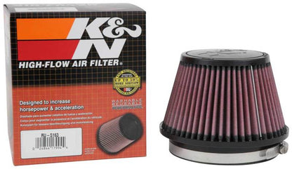 K&N Universal Rubber Filter 5in Flange ID x 6.5in Base OD x 4.5in Top OD x 4.125in Height RU-5163