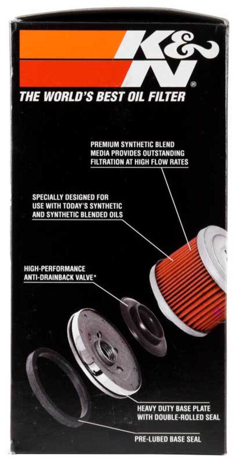 K&N Oil Filter 80-98 Harley Davidson FXB/FXD?FXDB/FXDC/FXDL/FXDS/FXDWG - 3in OD x 5.969in Height KN-173C