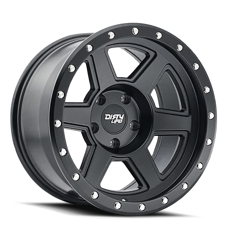 Dirty Life Wheels 9315 Compound Series Matte Black Wheels 9315-7985MB12
