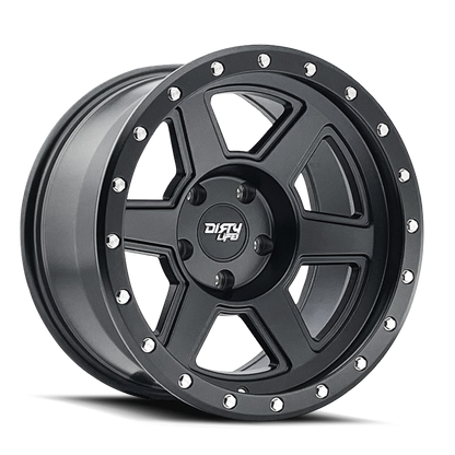 Dirty Life Wheels 9315 Compound Series Matte Black Wheels 9315-7985MB12
