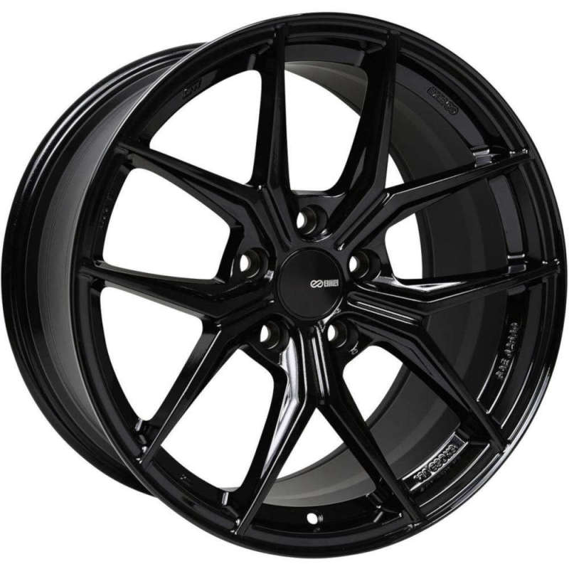 Enkei TSR-X 18x8 45mm Offset 5x100 BP 72.6mm Bore Gloss Black Wheel 529-880-8045BK