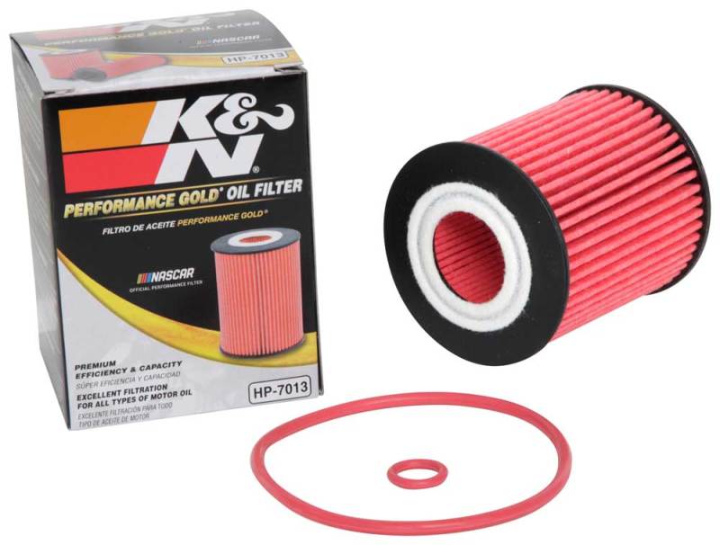 K&N 07-09 Mazdaspeed3 Performance Gold Oil Filter (OEM style cartridge filter) HP-7013
