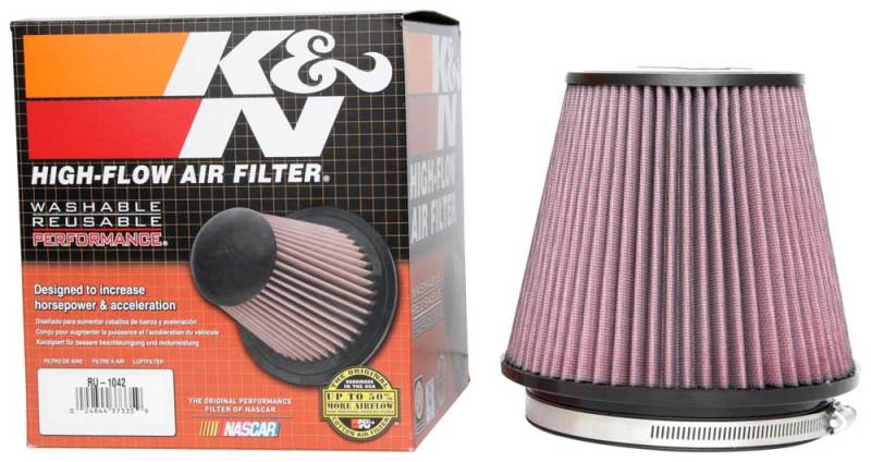 K&N Universal Clamp-On Air Filter 6in FLG / 7-1/2in B / 5in T / 6-1/2in H RU-1042XD