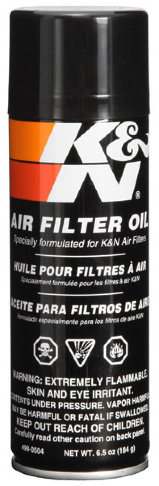K&N 6.5 OZ Aerosol Spray Air Filter Oil 99-0504