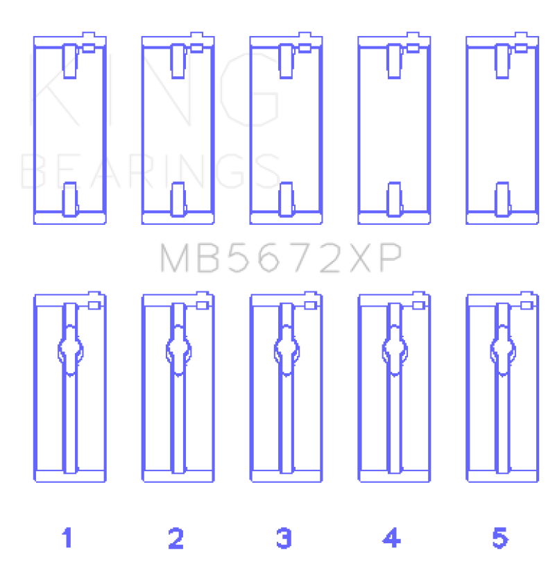 King XP-Series Main Bearings MB5672XP