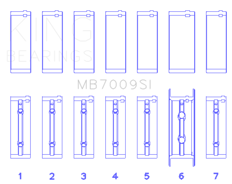 King SI-Series Main Bearings MB7009SI05