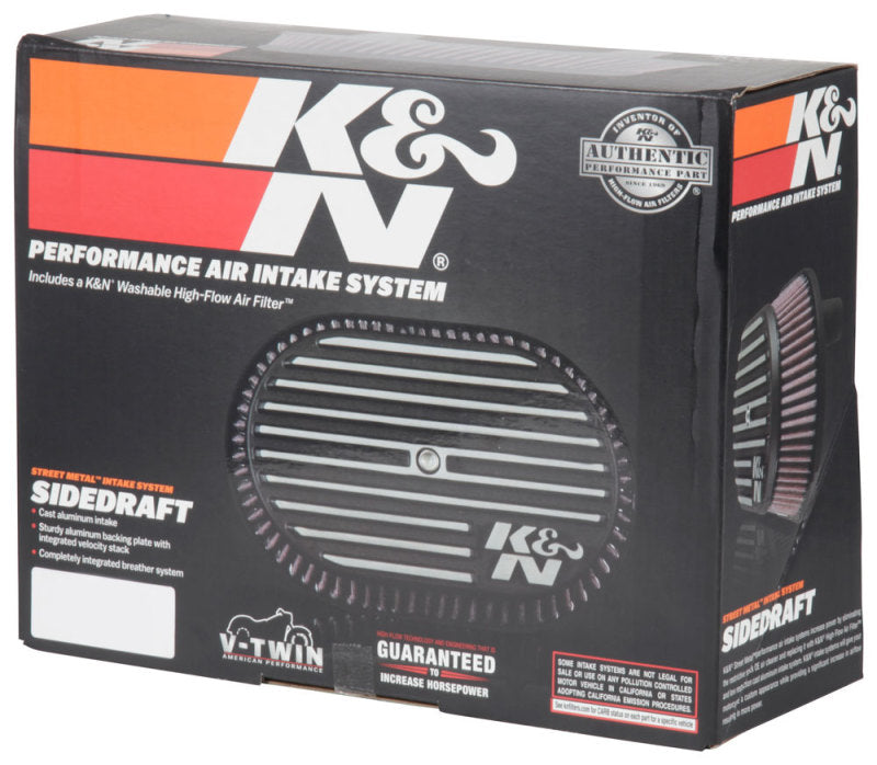 K&N Street Metal Intake System 2017 Harley Davidson Shaker Black H/D Touring Models RK-3956
