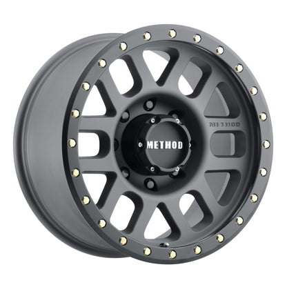Method Race Wheels MR309 Grid Titanium Wheels with Matte Black Lip MR30978580800