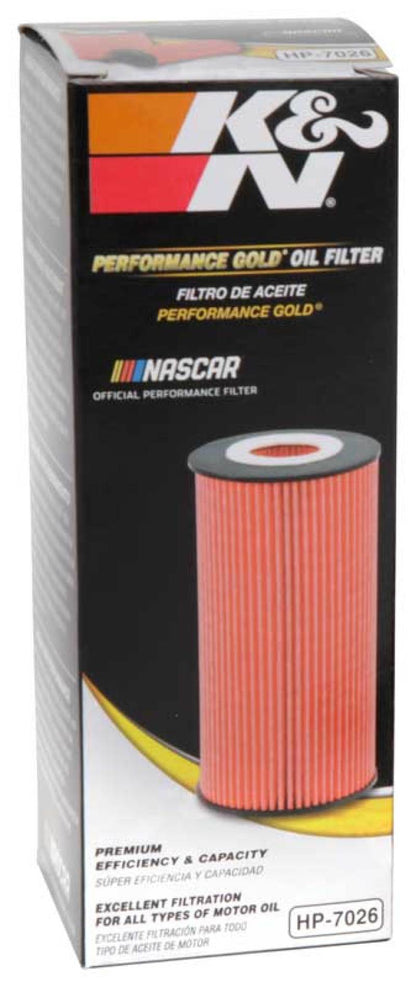 K&N Performance Oil Filter for 14-17 Dodge Durango 3.6L / 14-17 Jeep Grand Cherokee 3.6L HP-7026