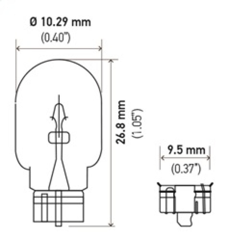 Hella Universal Clear T3.25 Incandescent 12V 3W Bulb (MOQ 10) 2821