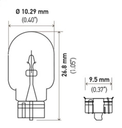 Hella Universal Clear T3.25 Incandescent 12V 3W Bulb (MOQ 10) 2821
