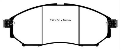 EBC Greenstuff Elite SUV and Light Truck Organic Brake Pads DP61671