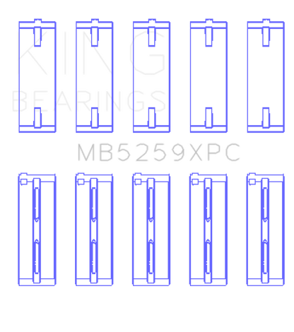 King XP-Series Coated Main Bearings MB5259XPC026
