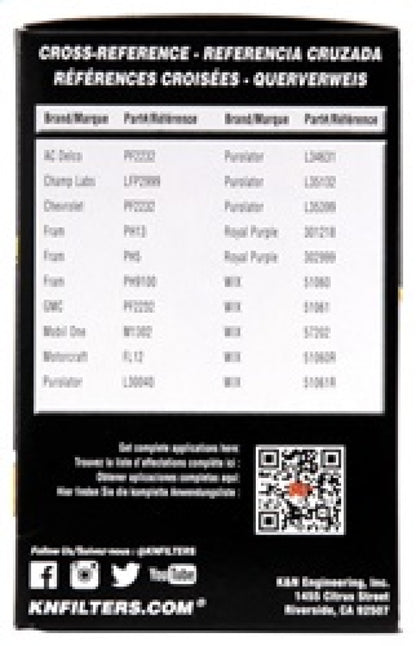 K&N Oil Filter OIL FILTER; AUTOMOTIVE HP-3003