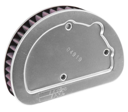 K&N Replacement Unique Air Filter 6.625in L x 4.75in W x 1.625in H with 1 Flange for Harley Davidson HD-1614