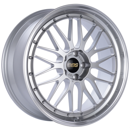 BBS LM 21x9 5x120 ET32 Diamond Silver Center Diamond Cut Lip Wheel -82mm PFS/Clip Required LM260DSPK