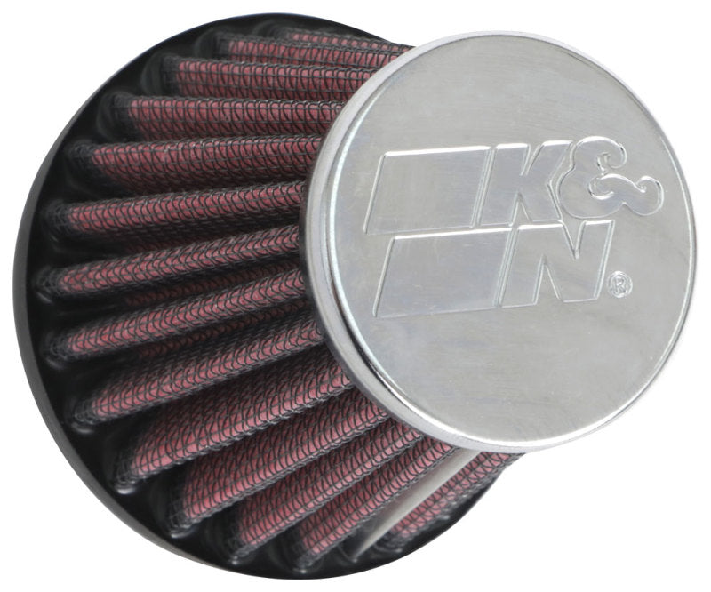 K&N Universal Round Tapered Chrome Filter 1.563in Flange ID x 3in Base OD x 2in Top OD x 3in H RC-2310