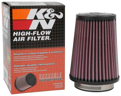 K&N Filter Universal Rubber Filter 3  Flange 4 1/2 Base inch 3 1/2 inch Top 5 3/4 inch Height RU-5111