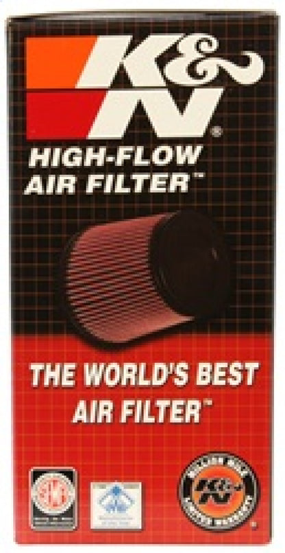K&N Universal Chrome Oval Tapered Air Filter - 2in Flg ID x 4in OS L 3in OS W x 2.75in H RC-1824