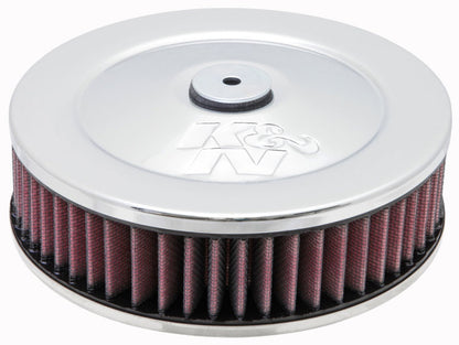 K&N 2-5/8in Flange 7in Diameter 3in Height Round Air Filter Assembly w/ Vent 60-1030