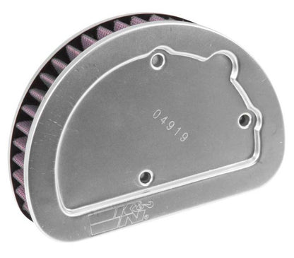 K&N Replacement Unique Air Filter 6.625in L x 4.75in W x 1.625in H with 1 Flange for Harley Davidson HD-1614