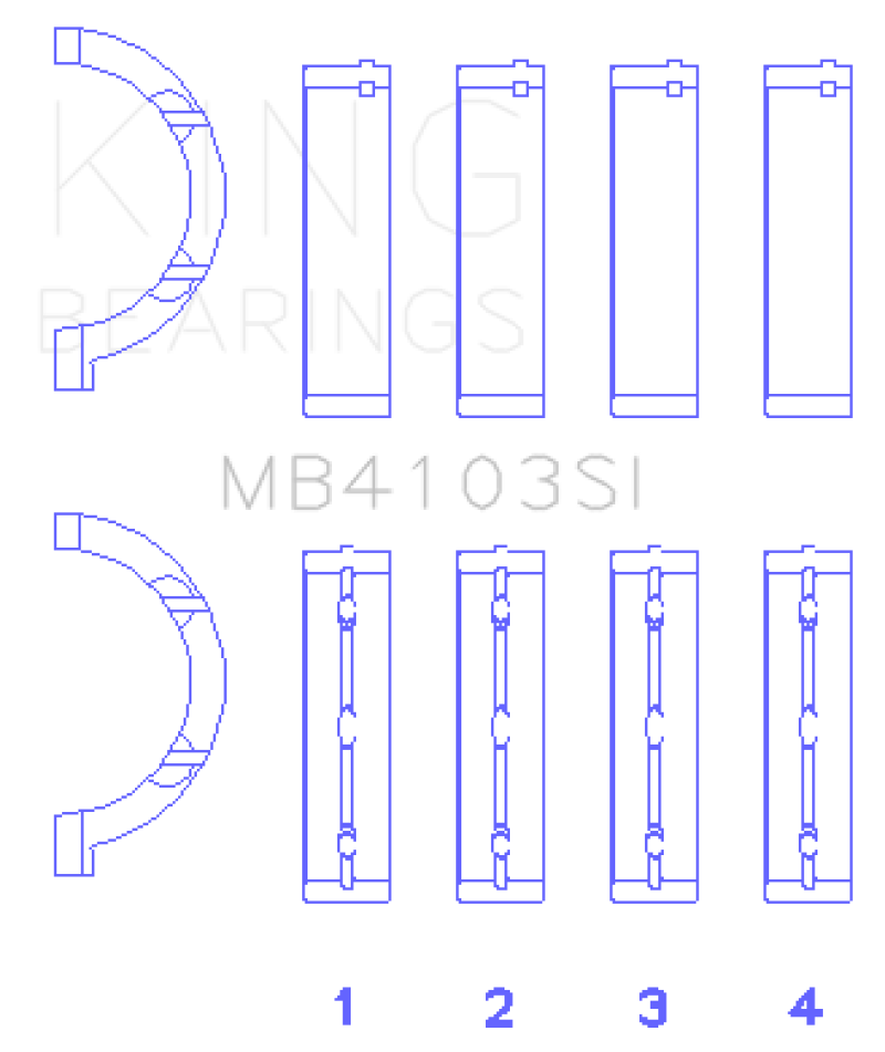 King SI-Series Main Bearings MB4103SI026