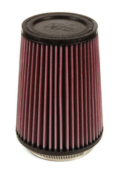 K&N Filter Universal Rubber Filter 4 inch Flange 5 3/8 inch Base 4 3/8 inch Top 7 inch Height RU-2590
