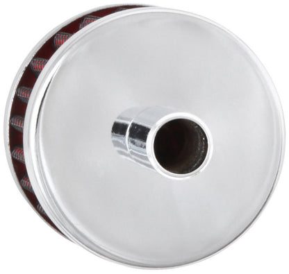 K&N Steel Base Chrome Top Crankcase Vent Filter 1/2in. Vent / 2in. OD / 1-1/2in. Height 62-1015
