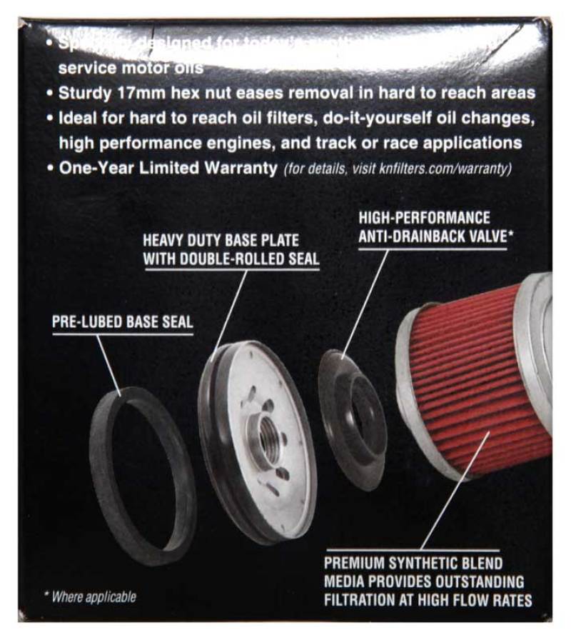 K&N BMW 3.031in OD x 3.531in H Oil Filter KN-163