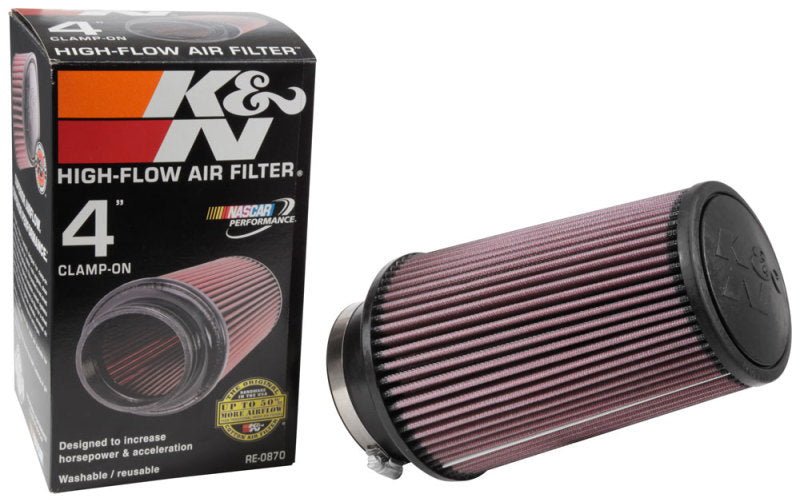 K&N Universal Rubber Filter 4inch FLG / 6inch OD-B / 4-5/8inch OD-T / 9inch H RE-0870