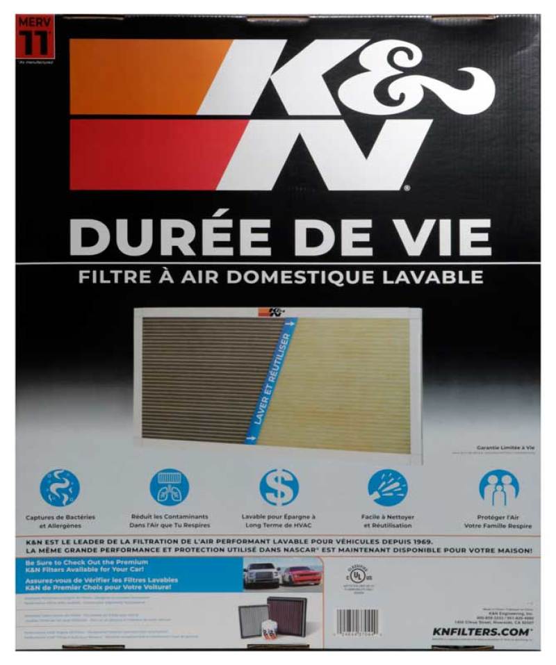 K&N HVAC Filter - 20 x 25 x 1 HVC-12025