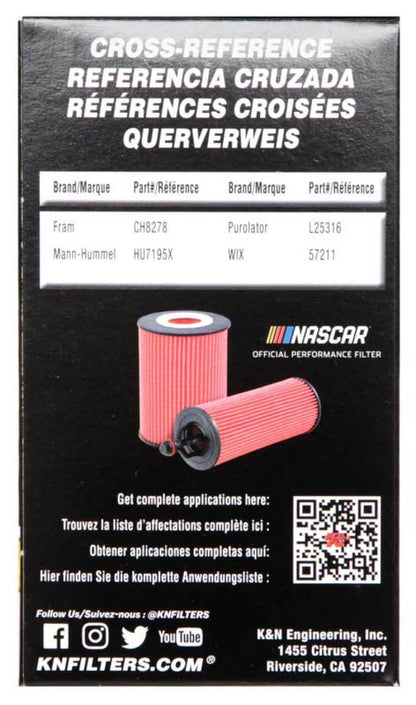 K&N 2008 Porsche 911 3.6L/3.8L Cartridge Oil Filter HP-7011
