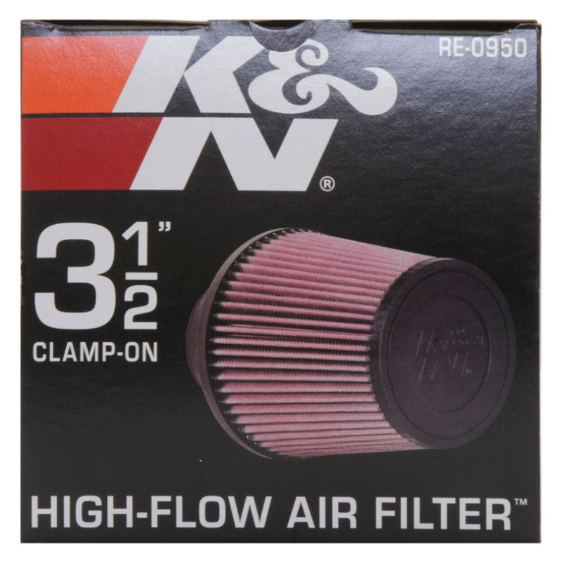 K&N Universal Rubber Filter 3 1/2inch ID FLG / 6inch Base / 4-5/8inch Top / 6inch Height RE-0950