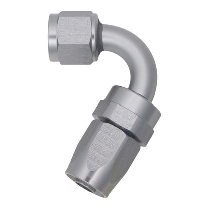 DeatschWerks 8AN Female Swivel 120-Degree Hose End CPE - Anodized Titanium 6-02-0823