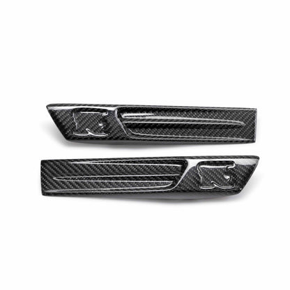 Seibon 09-10 Nissan GTR R35 Carbon Fiber Fender Duct Logos (Pair) FDL0910NSGTR